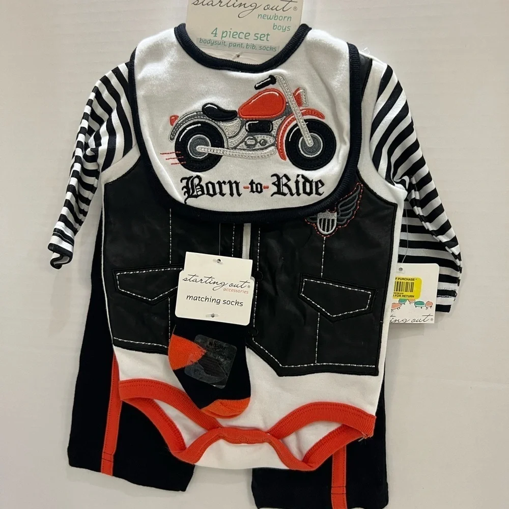 Starting Out Black and Red Motorcycle Bib